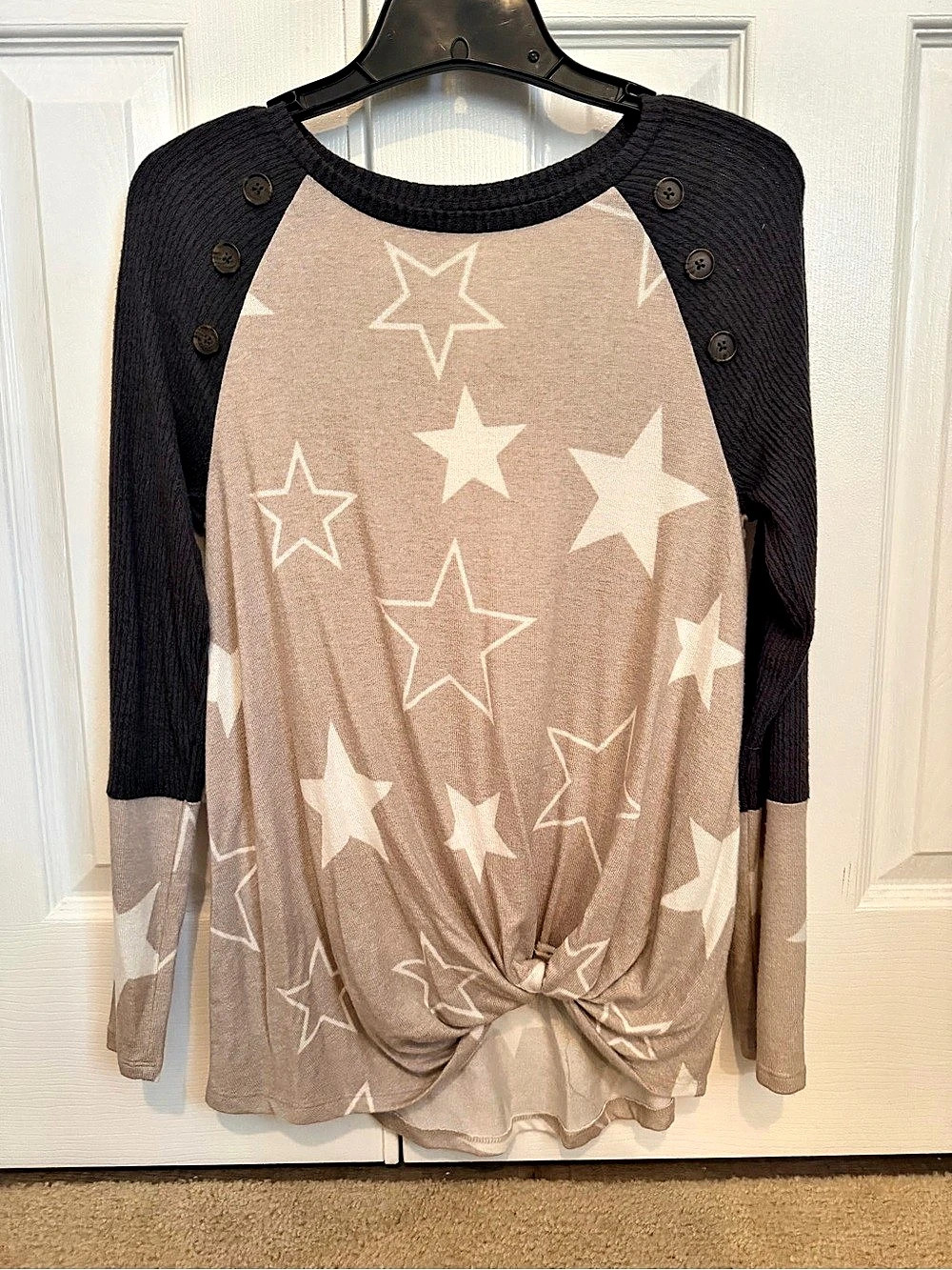 maurices Star Print Raglan Sweater Size XS